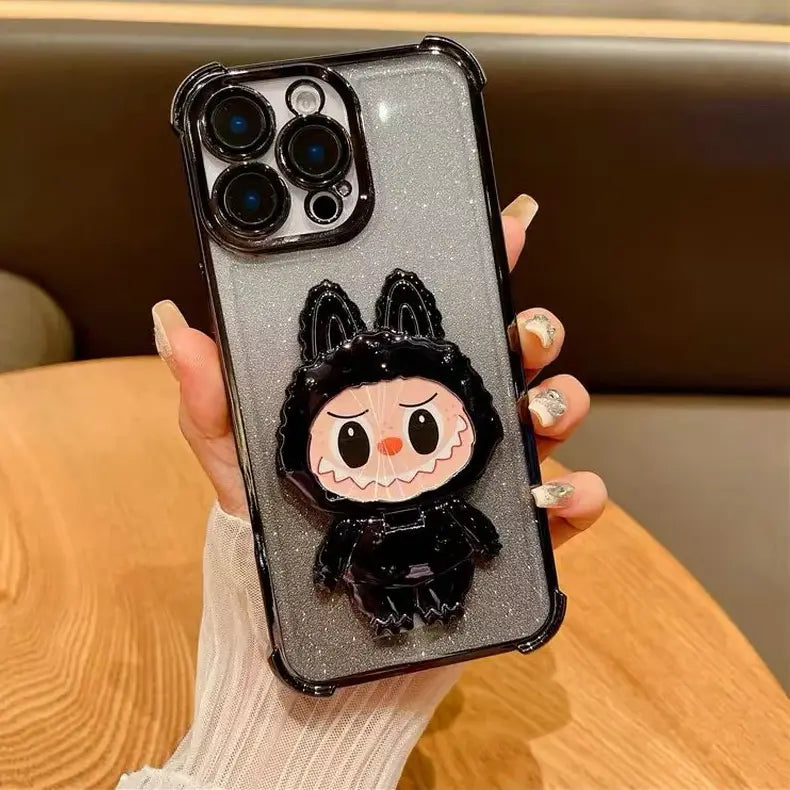 Labubu iPhone Case with Standing Mirror
