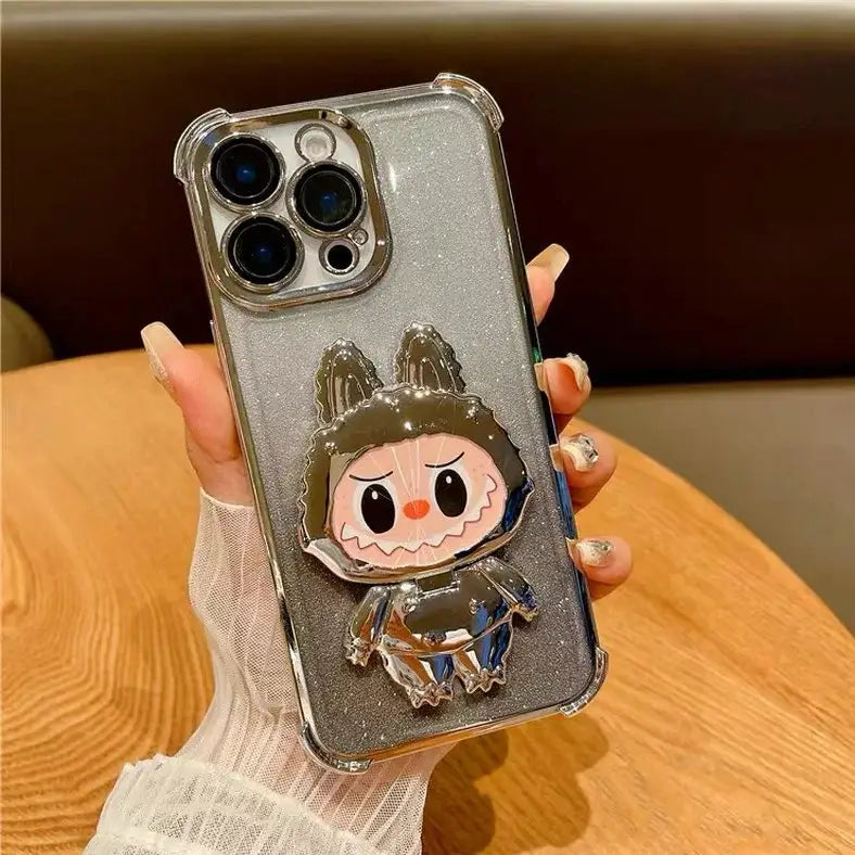 Labubu iPhone Case with Standing Mirror