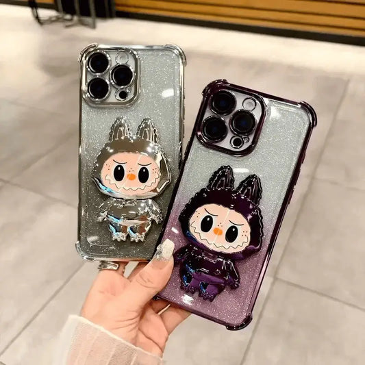 Labubu iPhone Case with Standing Mirror