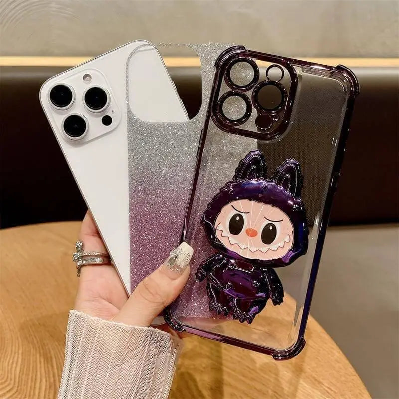 Labubu iPhone Case with Standing Mirror