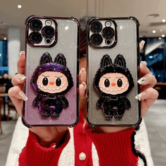 Labubu iPhone Case with Standing Mirror