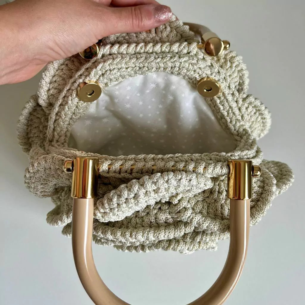 Handcrafted Rose Crochet HandBag