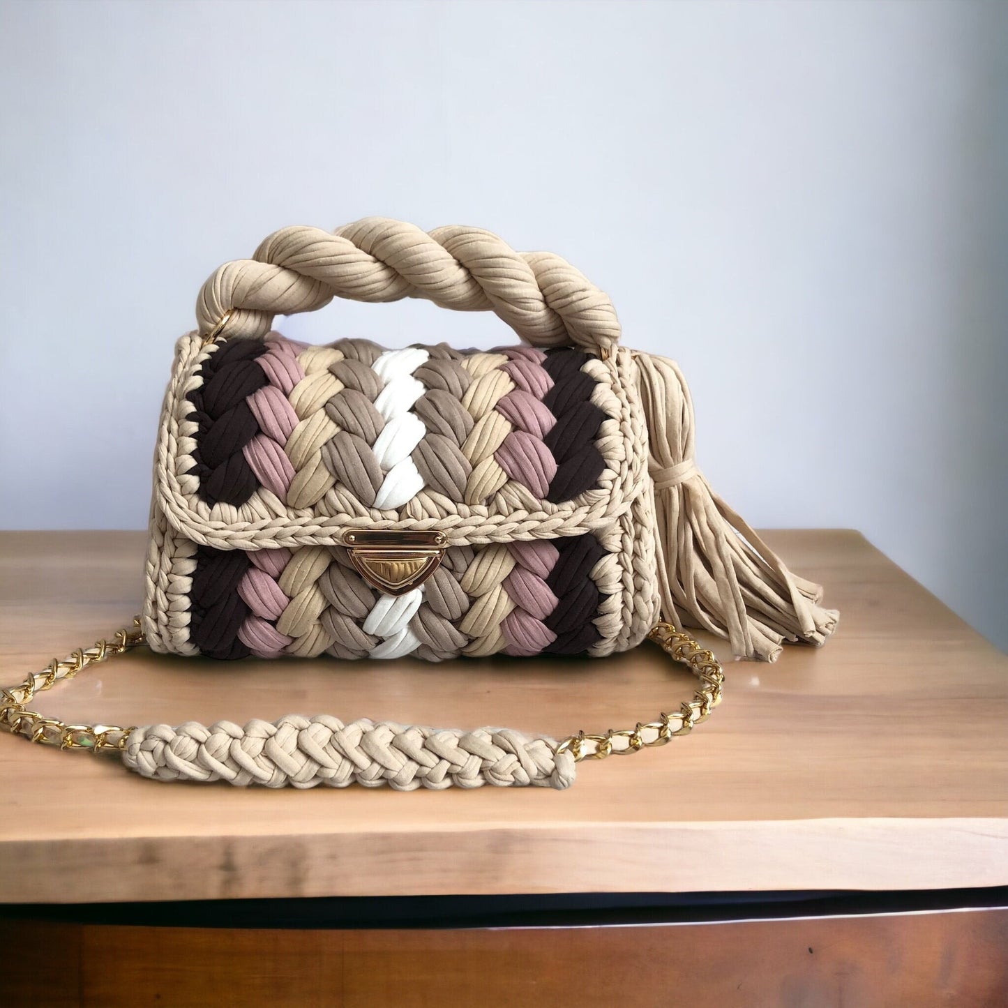 Desert Rose Braided Bag