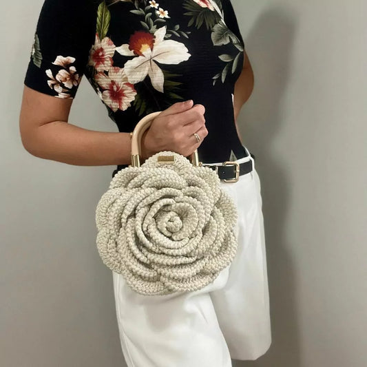 Handcrafted Rose Crochet HandBag