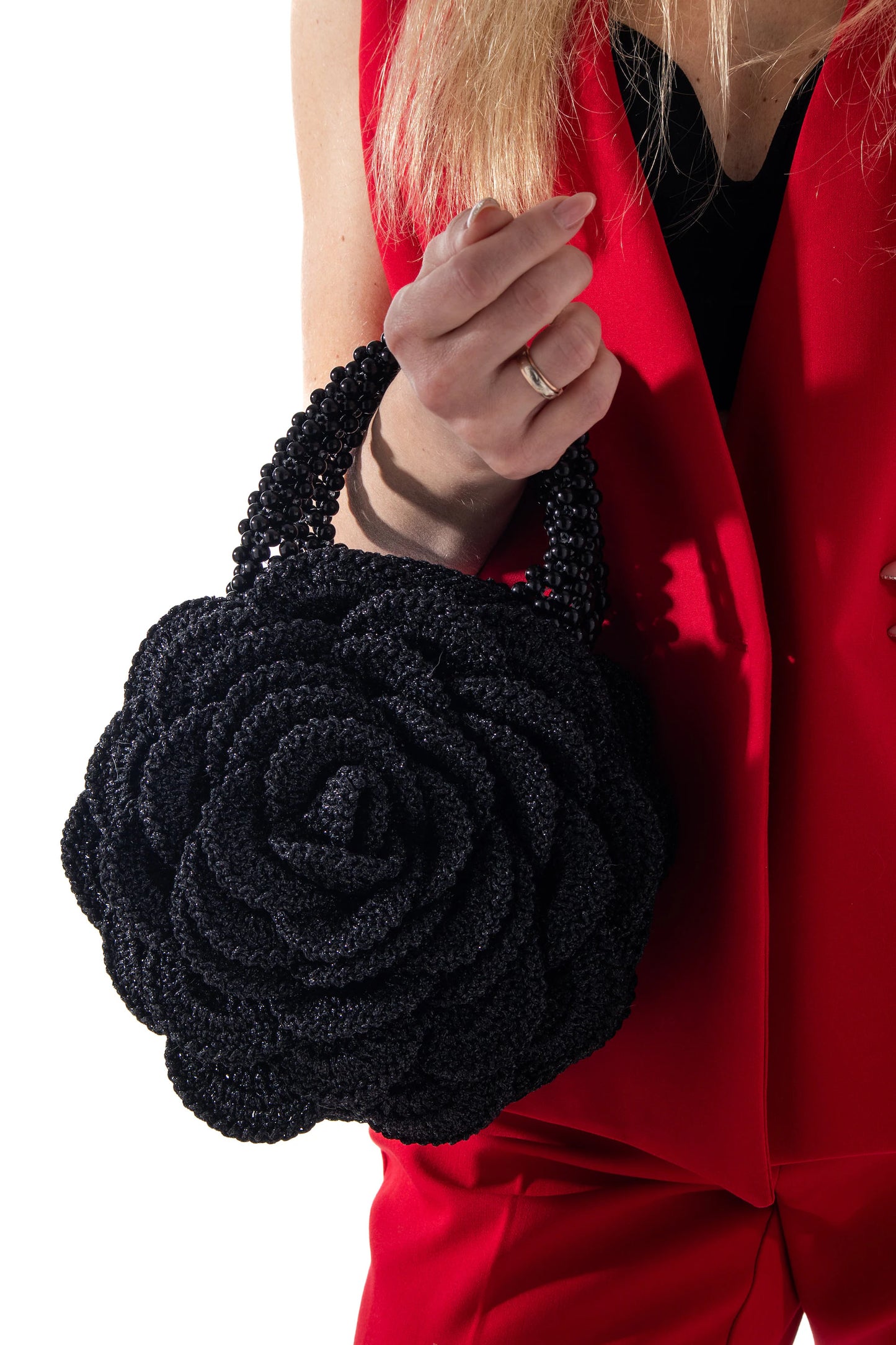 Handcrafted Rose Crochet HandBag