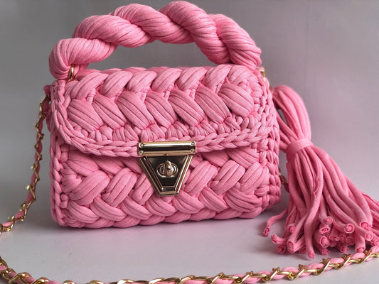 Blush Twist Braided Bag