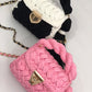Blush Twist Braided Bag