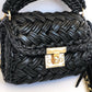 Metallic Black Evening Handbag