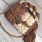 Mocha Swirl Braided Tote