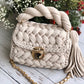 Ivory Woven Elegance Handbag