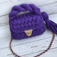 Regal Purple Woven Handbag