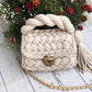 Ivory Woven Elegance Handbag