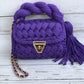 Regal Purple Woven Handbag